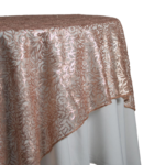 Blush Fiori Leaf Sequins Overlay