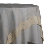 Overlay - Beige/ Ivory Window Pane Stitching