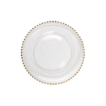 Charger - Gold Beaded Glass