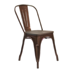 Tolix Metal with Wooden Seat
