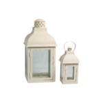 Lantern - White/ Ivory Dome Top -set of 2