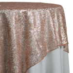 Blush Fiori Leaf Sequins overlay