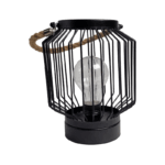 Black Wire Battery Table Top Lantern - Image 2