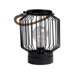 Black Wire Battery Table Top Lantern