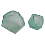 Aqua Rock Glass Vase/ Votive 4" & 6" - Image 2