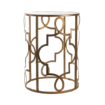 Lounge Nested Side Tables Gold White Top