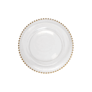 Charger - Gold Beaded Glass