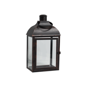 Lantern- Brown/ Rustic Large Dome Top
